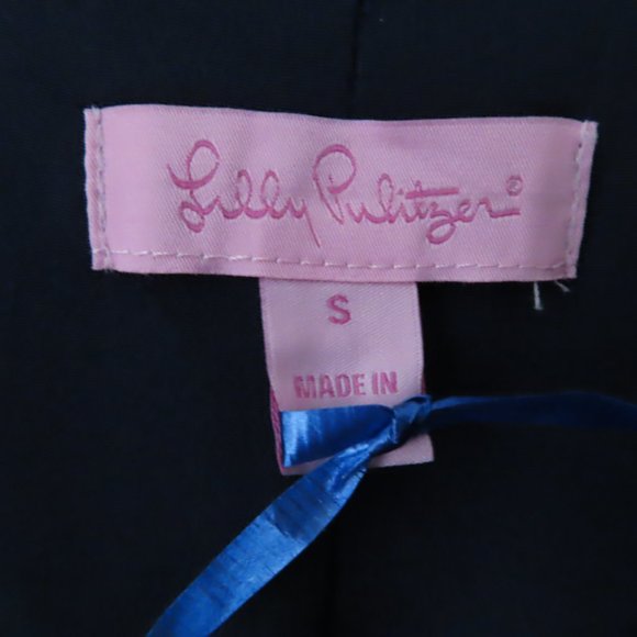 Lilly Pulitzer Navy Metallic Evening Floor Length Gown - Picture 7 of 9